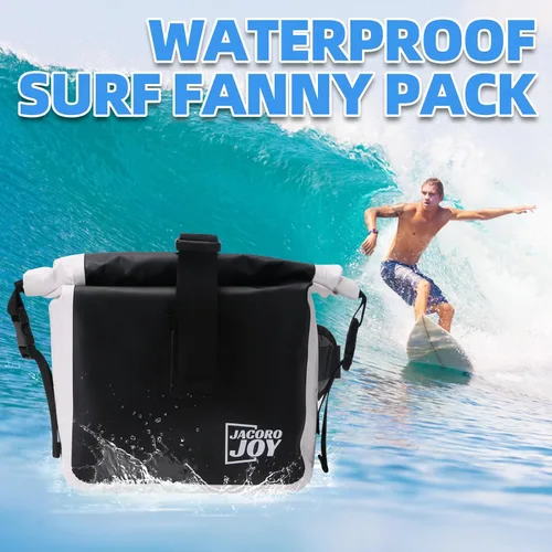 Vista 9 de Riñonera impermeable, bolsa seca flotante con correa ajustable para la cintura de gran capacidad, bolsa de cintura impermeable para kayak, barco