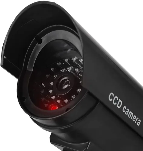 Vista 3 de Cámara de seguridad falsa, sistema de vigilancia CCTV falso (1, negro)