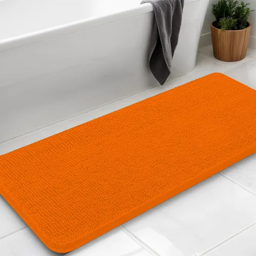 Vista 42 de Alfombras de baño en forma de U, alfombras de baño de felpilla súper absorbentes y respaldo antideslizante de PVC fuerte para inodoros, lavables a