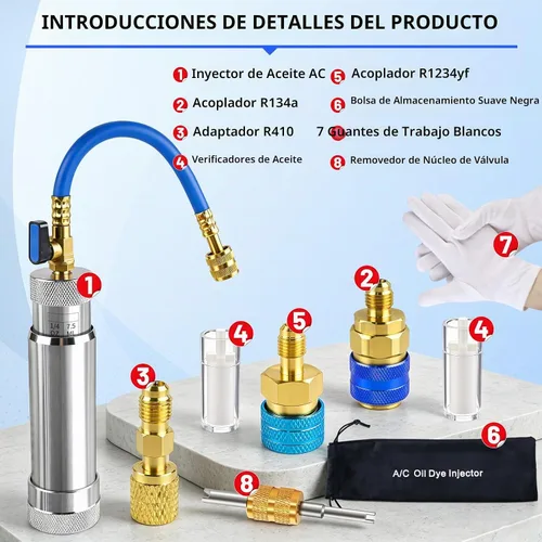 Vista 9 de Inyector de tinte de CA 1234YF con válvula de bola de cierre