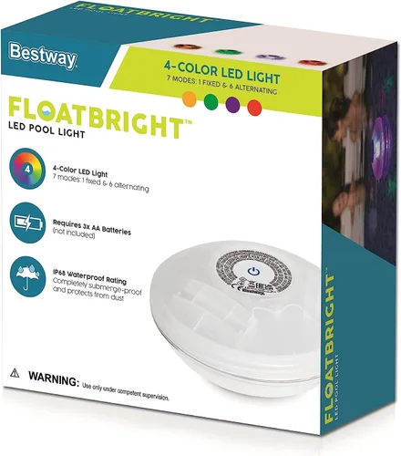 Vista 6 de Accesorio de luz flotante LED Flowclear para piscina Cuenta con 5 modos