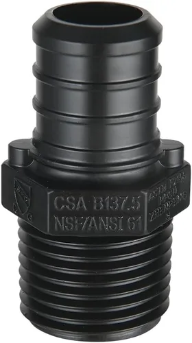 Vista 7 de Paquete de 10 unidades EFIELD Poly PPSU Barb Crimp Pex Fitting 1/2" X3/4" Macho NPT Adaptador, agua potable, (PPSU1807104)