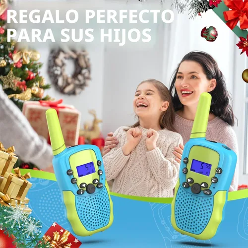 Vista 6 de Selieve Juguetes para niños y niñas de 3 a 12 años, Walkie Talkies para niños de 22 canales, juguete de radio de 2 vías con linterna LCD
