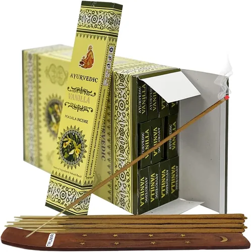 Vista 9 de Dragons Blood Inciense Sticks and Holder Bundle Ayurvedic Hand Made Insence Insence