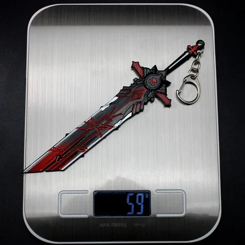 Vista 8 de retsamradassaT Genshin Impact Diluc Wolf's Gravestone Metal Claymore Arma Espada Llavero RedBlack Standard