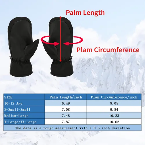 Vista 7 de ONNAS Guantes de esquí impermeables de invierno cálidos guantes de snowboard para hombres y mujeres, guantes térmicos resistentes al viento, guantes