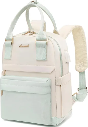 Vista 23 de LOVEVOOK Mini mochila para mujeres y niñas, elegante mochila impermeable con puerto USB, bonita mochila para la escuela, viajes, fiestas, Negro