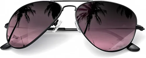 Vista 15 de KALIYADI Classic Aviator Sunglasses for Men Women Driving Sun glasses Polarized Lens UV Blocking Negro