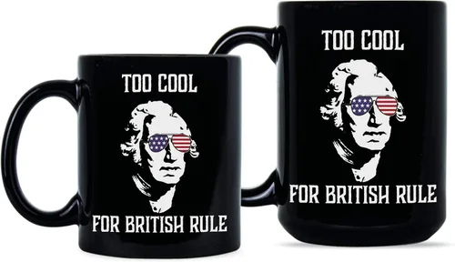 Vista 2 de We Got Good Too Cool For British Rule - Taza divertida de George Washington