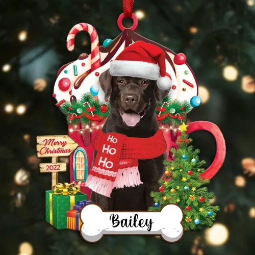 Vista 29 de Amantes de los perros de Navidad – Navidad de perros disponibles para muchos perros Shi Tzu – Adorno con forma personalizada, adorno de Navidad