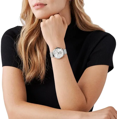 Vista 3 de Michael Kors Portia - Reloj de acero inoxidable de tres manecillas para mujer