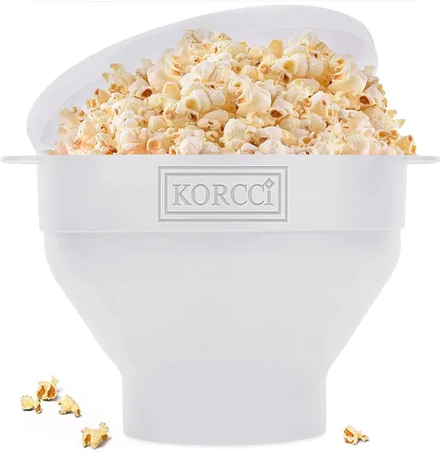 Vista 21 de El Fabricador de Palomitas de Maíz Original Korcci de Silicona para Microondas, Fabricador de Palomitas para Microondas, Tazón Plegable para Hacer