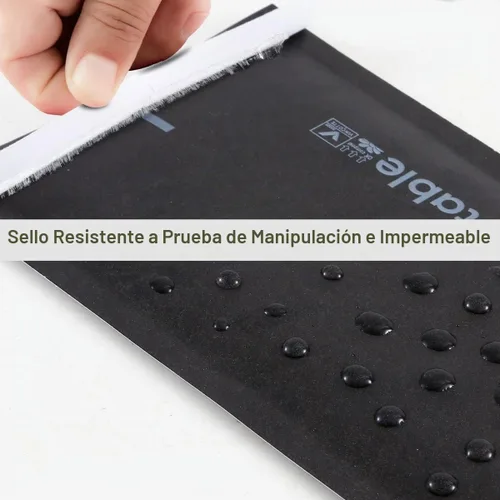 Vista 4 de Sobres autosellables con burbujas 6x10 100% biodegradables, 25 unidades de kraft negro #000, sobres de embalaje acolchados compostables, bolsas