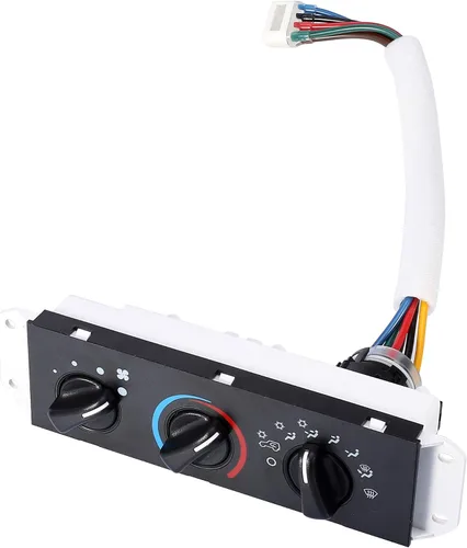 Vista 5 de X AUTOHAUX Calentador HVAC Panel de control de clima con interruptor de motor soplador Unidad de control de aire acondicionado para Jeep Wrangler TJ