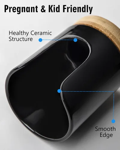 Vista 7 de Dispensador de tazas de baño de cerámica, soporte desechable de papel y plástico de 3 onzas, dispensador de tazas de enjuague bucal para baño