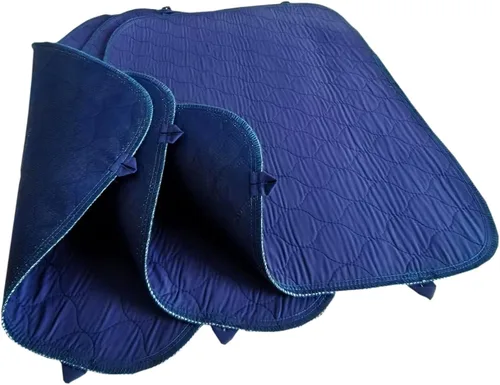 Vista 9 de Paquete de 2 almohadillas acolchadas de algodón, impermeables, extra absorbentes, para incontinencia, almohadillas lavables y reutilizables