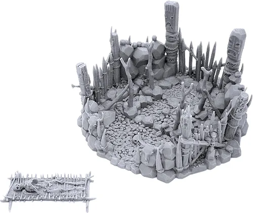 Vista 4 de Plataforma de entierro DND Terrain para Calabozos y Dragones, 1.102 in Miniature Wargaming, RPG de mesa, escenario de juego de guerra