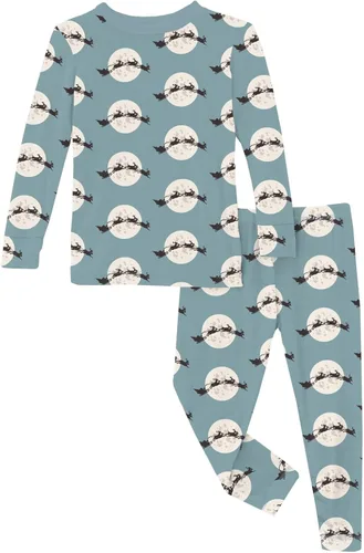 Vista 116 de KicKee Pants Conjunto de pijama de manga larga con estampado de piezas