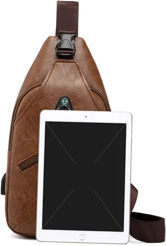 Vista 3 de SHERCHPRY 3 piezas de bolsas para hombres Cruzadas - Bolsa cruzada para hombres, bolsa cruzada para hombres, bolsas de mensajero para hombres