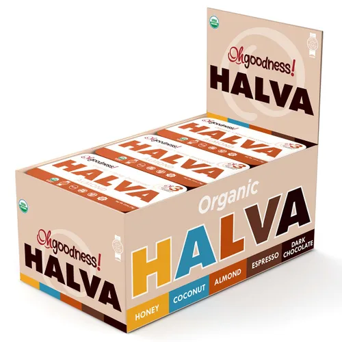 Vista 12 de ¡OhBondad! Halva de Miel Orgánica - Pack de 3 - Solo TRES Ingredientes Simples, Bocadillo y Postre que se Derriten en la Boca, Golosina Endulzada
