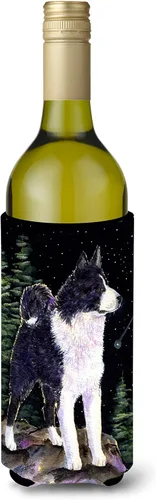 Vista 43 de Caroline's Treasures SS8447CC Starry Night English Bulldog - Enfriador para latas o botellas, lavable, funda plegable con aislamiento para bebidas