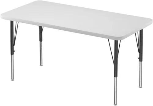 Vista 33 de Correll - Mesa rectangular de 24 x 36 pulgadas, mesa de actividades superior de borrado en seco, altura ajustable (19 a 29), laminado de alta