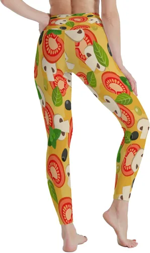 Vista 4 de Zooshum Leggings coloridos para mujer, con control de abdomen, pantalones de yoga de cintura alta, mallas de levantamiento de glúteos, leggings