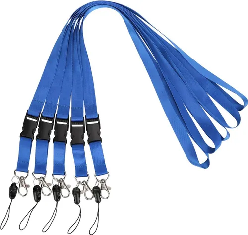 Vista 9 de Paquete de 5 cordones de identificación, portadocumentos, cordón ajustable para cuello, doble gancho