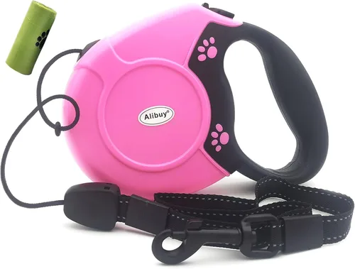 Vista 8 de Correa retráctil para perro de 26 pies, cable largo sin enredos de 360° para mascotas, mango antideslizante para perros pequeños, medianos