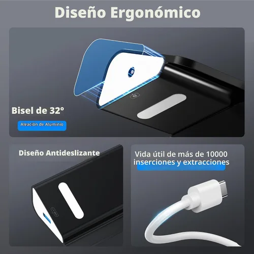 Vista 7 de Hub USB alimentado de 10 Gbps, concentrador USB 3.2 Gen 2 de 10 puertos con 7 puertos de datos USB 3.2, 3 puertos de carga rápida, adaptador
