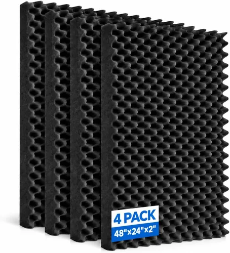 Vista 8 de 1 paquete de paneles de espuma acústica para caja de huevos, 48 x 24 x 2 negro 1pack