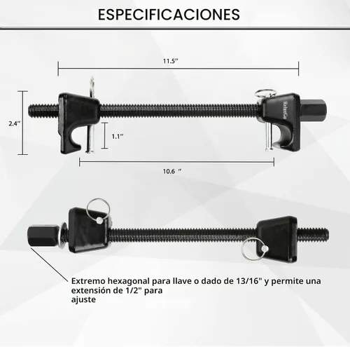 Vista 4 de ReluxGo Macpherson - Herramienta de compresor de resorte de puntal, 2 piezas de compresor de resorte helicoidal automotriz de servicio pesado