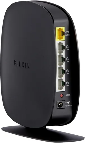 Vista 3 de Belkin Router N150 inalámbrico/Wi-Fi N con tecnología MultiBeam, IEEE 802.11 b/g/n