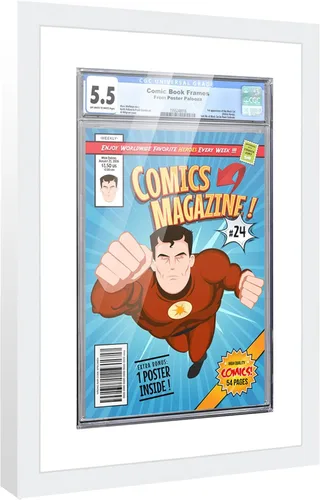 Vista 137 de Poster Palooza Marco de cómics con paspartú para 1 cómic de grado CGC, CBCS o PGX, marco de cómic de bronce para cómic de 8.125 x 13 pulgadas