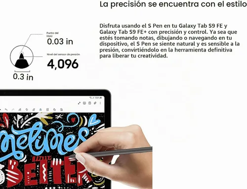 Vista 4 de Reemplazo de lápiz S Pen para Galaxy Tab S9 FE para Samsung Galaxy Tablet S9 FE Stylus - Comando por aire, atracción magnética, compatible con lápiz