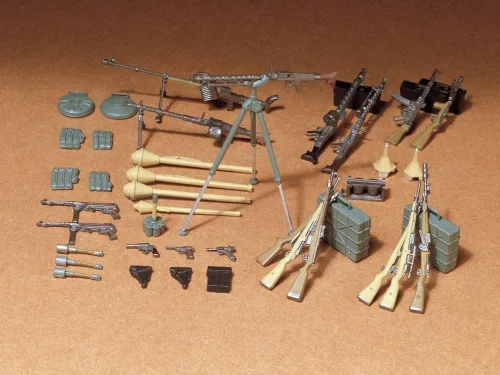 Vista 3 de Tamiya Models Conjunto de armas de infantería alemana