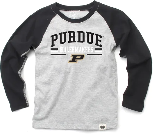Vista 60 de Wes and Willy NCAA playera raglán de manga larga para niños