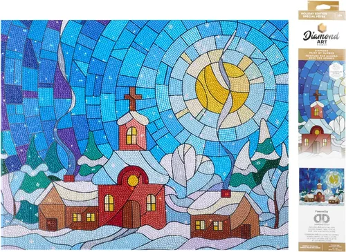 Vista 7 de DIAMOND ART BY LEISURE ARTS Batik Poppies, 16 x 20 pulgadas, kits avanzados de pintura de diamantes para adultos, arte para adultos, kit, pintura