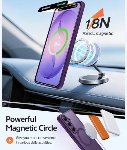 Vista 360 de FNTCASE Funda para Motorola Moto G-Stylus-5G-2025: Funda magnética translúcida mate a prueba de golpes para Moto G Stylus 2026, funda protectora