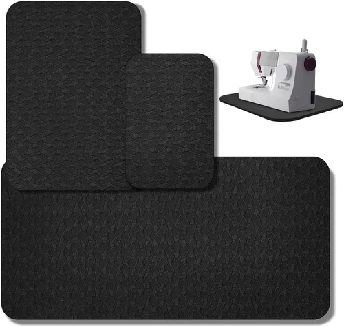 Vista 10 de Drydiet 3 Piezas Tapetes Silenciadores para Máquina de Coser Tapete de Pedal Almohadilla para Máquina de Coser Goma Antideslizante que se Mantiene