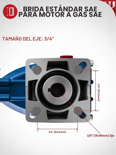 Vista 8 de WOJET Bomba de lavado a presión de émbolo triplex, 3600PSI 2.7GPM, eje de 3/4 pulgadas, autocebante, kit de bomba de repuesto horizontal