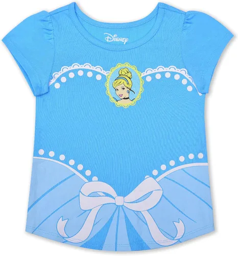 Vista 3 de Disney Princess - Juego de 5 camisetas de manga corta para niña, camisetas de moda