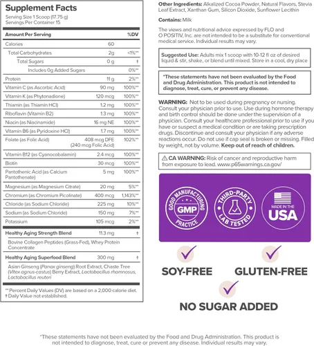 Vista 5 de MENO - Colágeno y proteína en polvo para envejecimiento saludable – Apoya la salud de las articulaciones y los huesos, la masa muscular magra