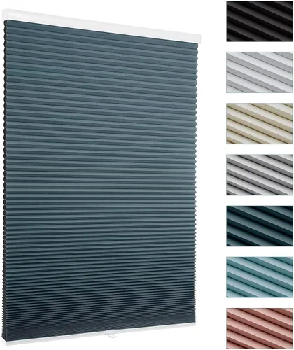 Vista 26 de MYshade Persianas celulares de tamaño personalizado, persianas opacas sin cordones para dormitorio, baño, sala de estar, control de luz, persianas