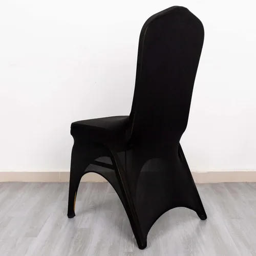 Vista 6 de Efavormart - Funda para silla de banquete de elastano elástica de 3 vías, color negro, con arco abierto, funda ajustable para silla de boda