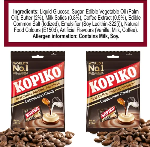 Vista 5 de 2 paquetes de caramelos de capuchino Kopiko de 4.23 onzas