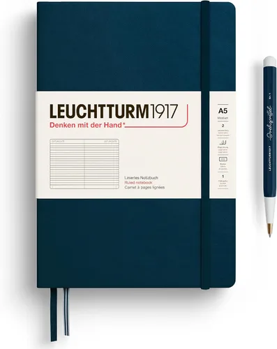 Vista 12 de LEUCHTTURM1917 373976 Cuaderno mediano (A5), tapa dura, 251 páginas numeradas, cereza, liso