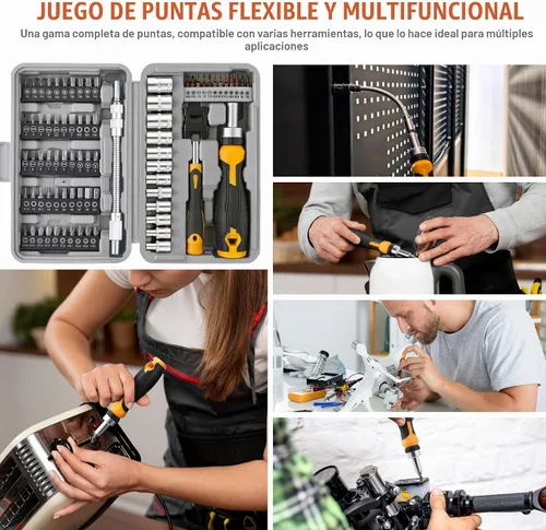 Vista 6 de Hi-Spec Juego de puntas de destornillador múltiple y juego de dados de 1/4