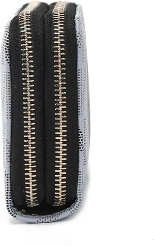 Vista 40 de MKF Collection Mia K - Cartera de pulsera para mujer, pequeña cartera de cuero vegano para tarjetas de crédito con cremallera y bolsillo