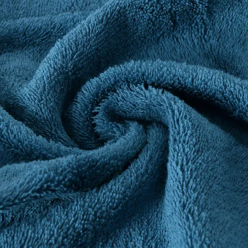 Vista 3 de Juego de toallas de baño de lujo súper suaves y altamente absorbentes de 100% algodón premium para regalos (Azul-A)